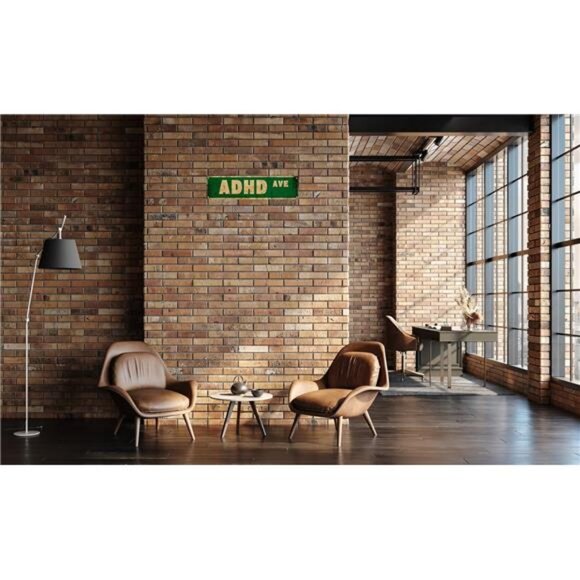 Funny ADHD Ave Man Cave Accessories Kitchen Signs Farmhouse Wall Decor Vintage - Picture 2 of 8